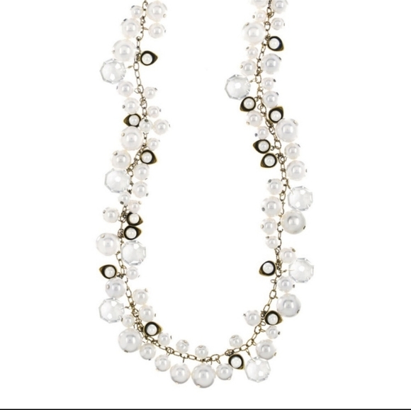 Chloe and isabel pearl and rhinestone long necklac - Picture 5 of 6